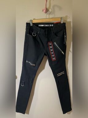 Hot Topic Denim Black Stinger Pants